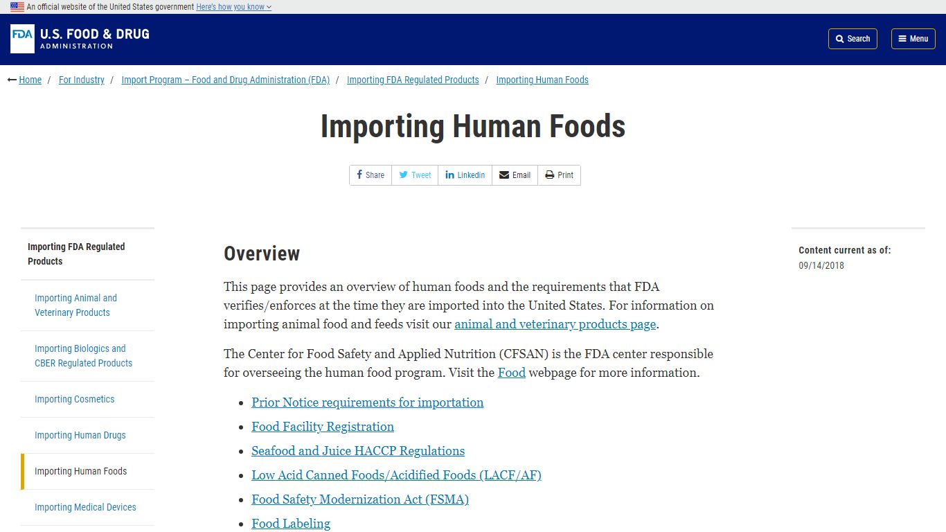 Human Foods | FDA